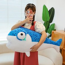 킹받는 생선 물고기 인형 대형 수면 쿠션 애착인형, 1개, Z. 고등어 막대 00cm