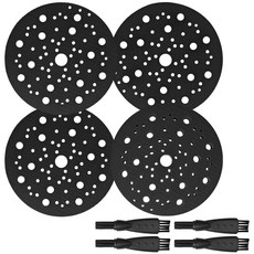 샌딩기 보호 패드 중간 쿠션 패드 4개 세트 70홀 150mm 페스툴 보호 패드원형샌더용 중간패드 (Mirka 8295612111 오비탈 샌딩기 샌딩 페이퍼 호환)