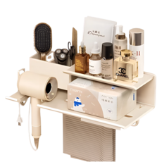 비브온 욕실 무타공 헤어 드라이기 거치대, 1개, 화이트(왼쪽거치대)