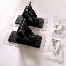 免鑽孔窗簾桿支架 自黏式免打孔窗簾掛勾 免施工安裝 租屋族小資族最愛 居家布置神器 台灣出貨, 1個, 透明一對