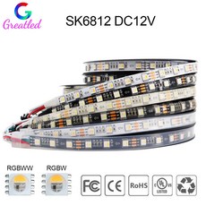 1-5M SK6812 RGBW LED 스트립 조명 5050SMD 4 IN 1 60LED/m 주소 지정 픽셀 테이프 흰색/검정색 PCB IP30, SK6812 RGB WW, White PCB, 1M 60 IP67, 1개