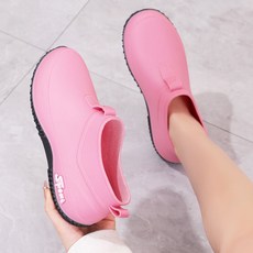 ROYALBELLE 여성 방수 미끄럼방지 고무 레인부츠 단목 장화 성인용 주방 외출용 장화 K073026