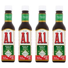 A.1. 볼드 & 스파이시 소스 10온스 유리병 (4개 팩) A.1. 볼드 & 스파이시 소스 10온스 유리병 (4개 팩), 1개, 283g