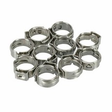 25pcs 호스 클램프 단일 귀 5.8-23.5mm 304 스테인레스 씰링 종류의 용 신치, 11 7.8-9.5mm, 01 빠른  Mainland