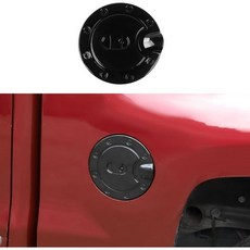 연료 주입구 가스 도어 커버 2014년 2015년 2016년 2017년 2018년 쉐보레 실버라도 GMC 시에라 외장 액세서리크롬 해외 직배송, Black