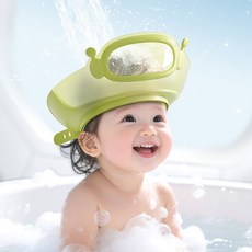 【台灣熱銷Top1】台灣快速出貨寶寶洗頭帽 寶寶洗頭神器 洗髮帽 洗頭帽 兒童洗澡 寶寶洗澡帽 洗頭神器 兒童浴帽 寶寶, 1個, 綠色外星人