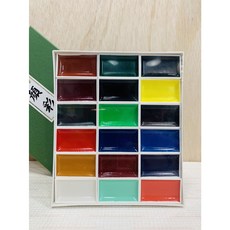 正大筆莊 鳳凰顏彩18色 國畫顏料 日本製 鳳凰顏料 水墨 花鳥 絹布, 1個