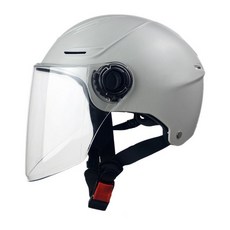 초대형 반모 헬멧 전동킥보드 안전모 빅사이즈 여름용 통풍 경량 헬멧, 1개, 그레이-투명롱렌즈80대두