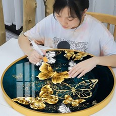 2020 새로운 5D 다이아몬드 페인팅 전체 다이아몬드 라운드 나비 동물 거실 크리스탈 벽돌 붙여 넣기 크로스 스티치 2021 구슬 자수, 풀 드릴 50x50cm