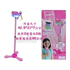 寶貝玩具屋 聲光小小歌手兒童卡拉OK麥克風伴唱機 外接式音樂麥克風 可接手機或MP3, 1個