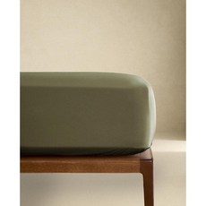 자라홈 브랜드관 퍼케일 코튼 매트리스 커버 높이 30CM300수 40033900500 382531, 퀸 / 150 x 200 cm, 그린