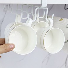 컵거치대 주방 정리 조리도구 컵 거치대 후크 걸이 12구 화이트 컵거치대 주방정리, 없음