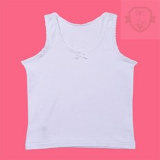 솔군스토어 여아동 순면 무지 화이트 런닝 초등여아런닝