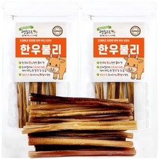 멍도락 한우불리스틱 천연콜라겐 오래먹는껌 100%한우우신 강아지수제간식, 한우우신 소형, 30g, 2개