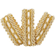 자수 레이스 트림 튤 오픈워크 레이스 민족풍 트림 DIY 의상 장식 웨딩, 플래티넘, 1개