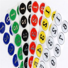 컬러 원형 에폭시 번호판 사물함번호 테이블번호스티커 에폭시번호판소형, 노랑 31~40, 1개