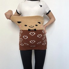 허리 보호대 복대 헬스 쿠션 임신 중 두껍고 부드러운 모유 수유 벨트, 브라운 판다(두꺼운형), M 40-65kg