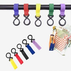 찍찍이 후크걸이 다도걸이 후크고리 탈부착 후크테이프 소품걸이, 퍼플