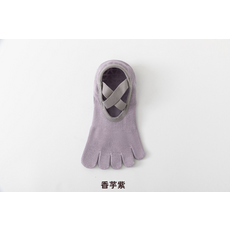 GUEFOON 五指防滑普拉提瑜珈襪黑色
