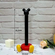 리빙온도 슈퍼마리오 디스펜서 핸드워시 인테리어 도자기 욕실 샴푸통 공병 소품, 1개, B. 미키 휴지 걸이 긴 버전