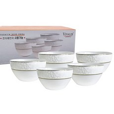 예작마루 본차이나 5p 그릇세트 밥그릇 국그릇 식기세트, 본 대접, 1세트