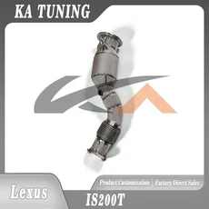 열차폐 및 높은 흐름 촉매 기능을 갖춘 Lexus Is200t 액슬 파이프용 KA 튜닝 배기 강철, 04 catless