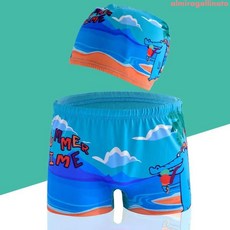 兒童卡通泳褲：奧特曼蜘蛛俠男女孩游泳短褲