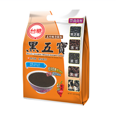 台糖 黑五寶 五行概念穀粉 黑豆黑米黑芝麻黑棗黑木耳 30g*15包, 450g, 1袋
