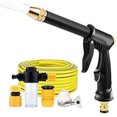 가남 초강력 고압 분사기 세차 화장실 베란 세정 호스 세트, 블랙, 10m