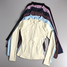 新款秋冬專業瑜伽運動外套女拉鍊開衫緊身跑步健身房上衣女瑜伽服