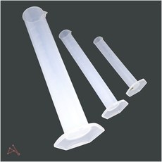 플라스틱 눈금 매스 실린더 실험용실린더 시험관 받침대있는 실험실도구학교구 눈금실린더, 100ml