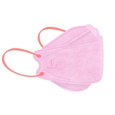 【健康天使】韓版幼童KF94口罩 (3歲~7歲) 10入 韓版魚型4D立體口罩 台灣製雙鋼印, 兒童 KF94 粉紅 10入 健康天使, 1個, 10片