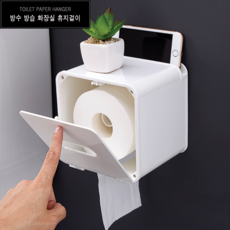 욕실용품 두루마리 휴지걸이 흡착식 수납 수건걸이 두루마리휴지 거치대, 1개