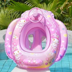 ROZI 산리오 쿠로미 마이멜로디 시나모롤 유아 보행기 튜브 키즈 어린이 캐릭터 물놀이 용품, 1개