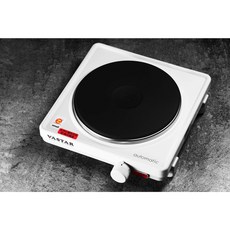 VASTAR 德國原裝 RM9N 碳鋼爐面電爐 不挑鍋, 白色,120V
