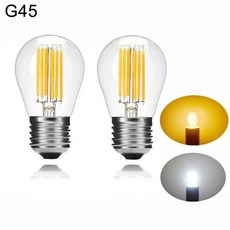 백열전구 슈퍼 밝은 LED 촛불 전구 G45 빈티지 램프 E14 E27 AC220V 240V 글로브 2W 4W 8W 12W 필라멘트 에디슨, [06]  흰색, [01] G45 E27 12W, 1개