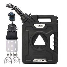 소형 기름통 바이크 보조 탱크 왼쪽 등유 보충 급유 등유통 코디엣지 연료통 휘발유통 예비, 1개, 블랙 브래킷 잠금장치 304 스테인리스 B