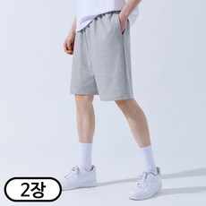 탑보이 2장 세트 컴포트 빅사이즈 5부 밴딩 트레이닝 반바지 (SCC5496PT)