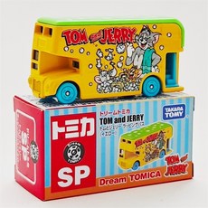 타카라토미 토미카 톰과 제리 2층 버스 미니 장난감 자동차 다이캐스트, 톰과 제리 옐로우