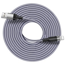 크롬 USB-A to 8핀 슈퍼 롱 케이블 충전 데이터 케이블, 1개, 그레이, 8m