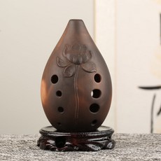 踏古陶塤十孔 專業演奏塤 成人初學者自學入門民族樂器 熏好聽好用, G調 荷花（右起）, 1個