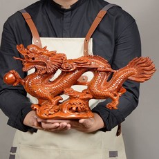 花梨木 龍騰四海 擺件 長度50cm, 如圖所示, 1個