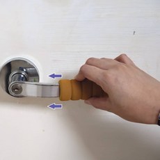 일자형 손잡이 커버 출입문 DIY 옷장 스펀지 원형 문콕, 아이보리
