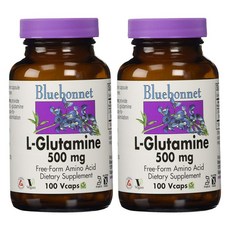 Bluebonnet 左旋麩醯胺酸素食膠囊 500mg, 100顆, 2罐