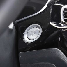 銀色鋁合金一鍵啟動按鈕蓋 2件套適用於 16-23 Pilot Passport 15-21 Civic FK8 si, 1個