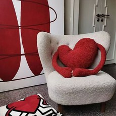 귀여운 하트 모양의 쿠션 소파 등받이 침실 침대 헤드 쿠션 하트 모양 베개, 45* 38cm [손길이 추가 140cm ], 사랑