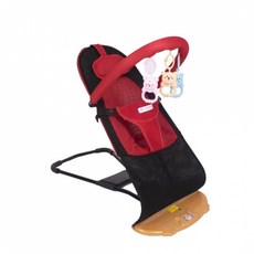 흔들의자 접이식 흔들침대 흔들요람 신생아흔들침대, 신형 음악형+블랙 더블 메쉬+레드 포함