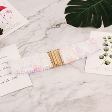 와이드스팽글벨트 차밍댄스복 라틴댄스복(1) (1), 하얀색