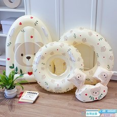 小兔子加厚泳圈 充氣水上兒童浮排 加厚浮袖雙氣囊泳圈 兒童成人加大泳圈, 1個, 小兔,60#（適合2-4歲20-50斤）