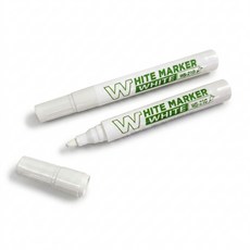 하루닷 굵은 3mm 화이트 마카펜, 2개, 1색